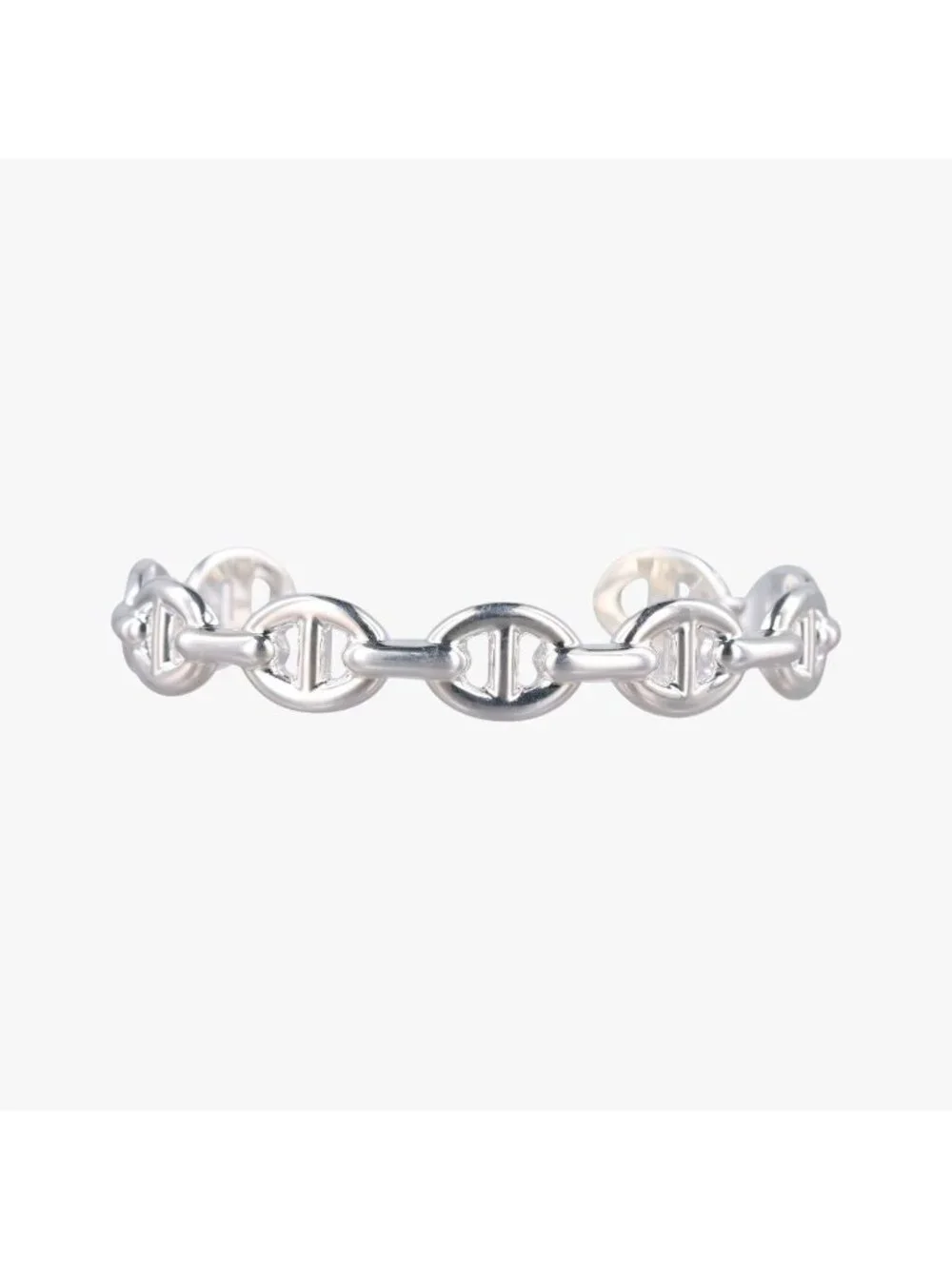 Hermes Chaine D'ancre Enchainee Silver Bracelet
